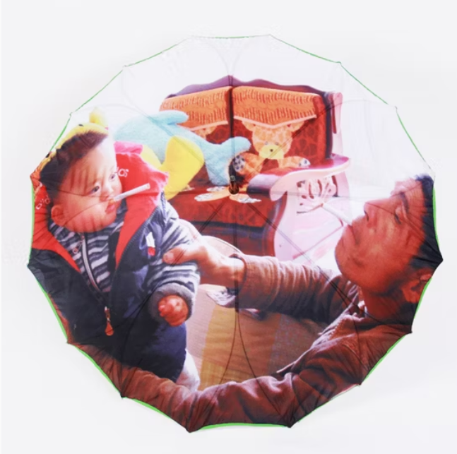 Ô dù mưa thẳng có tay cầm bằng cao su 